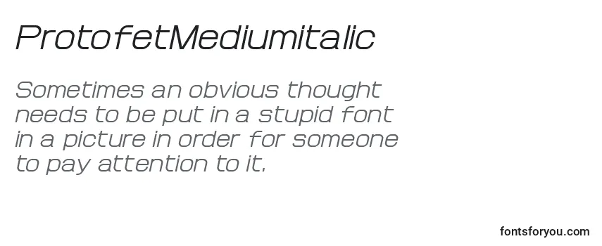 ProtofetMediumitalic Font