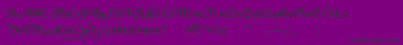 Mkantzley-Schriftart – Schwarze Schriften auf violettem Hintergrund