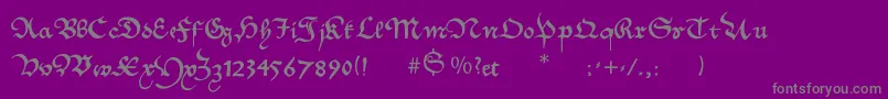 Mkantzley-Schriftart – Graue Schriften auf violettem Hintergrund