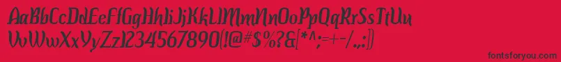 Colourba Font – Black Fonts on Red Background