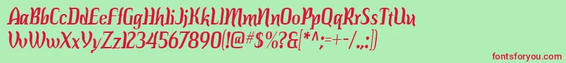 Colourba Font – Red Fonts on Green Background