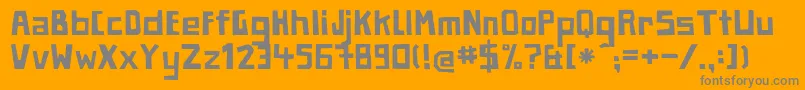 PaperjohnnyeinsRegular Font – Gray Fonts on Orange Background