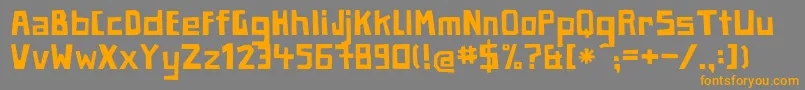 PaperjohnnyeinsRegular Font – Orange Fonts on Gray Background