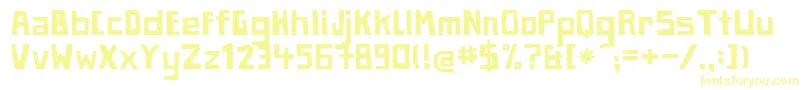 PaperjohnnyeinsRegular Font – Yellow Fonts on White Background