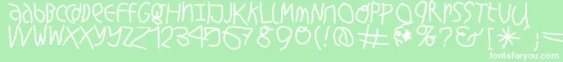 HingehudeltBold Font – White Fonts on Green Background