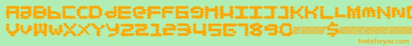 Suchmoney Font – Orange Fonts on Green Background