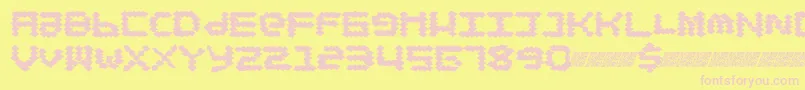Шрифт Suchmoney – розовые шрифты на жёлтом фоне