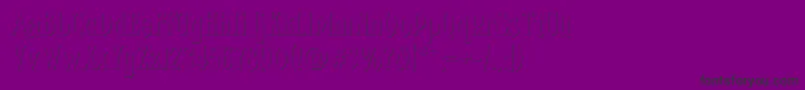 Czcionka Fhacondfrenchshadenc – czarne czcionki na fioletowym tle