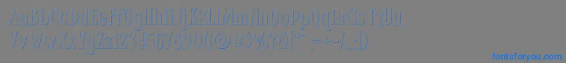 Подробнее о шрифте Fhacondfrenchshadenc Шрифт Fhacondfrenchshadenc – синие шрифты на сером фоне