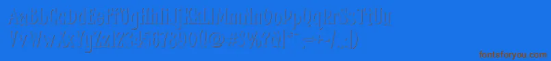 Шрифт Fhacondfrenchshadenc – коричневые шрифты на синем фоне