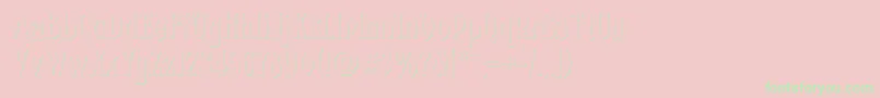 Fhacondfrenchshadenc Font – Green Fonts on Pink Background
