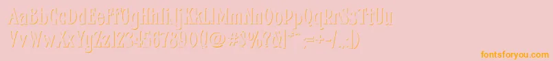 Fhacondfrenchshadenc Font – Orange Fonts on Pink Background