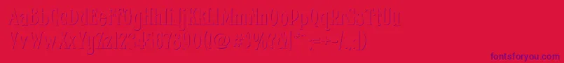 Fhacondfrenchshadenc Font – Purple Fonts on Red Background
