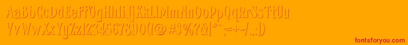 Fhacondfrenchshadenc Font – Red Fonts on Orange Background