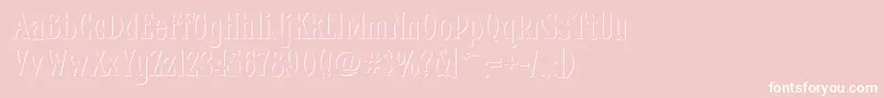 Fhacondfrenchshadenc-Schriftart – Weiße Schriften auf rosa Hintergrund