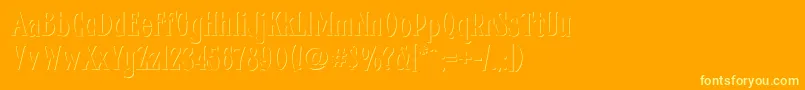 Fhacondfrenchshadenc Font – Yellow Fonts on Orange Background