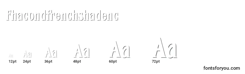 Größen der Schriftart Fhacondfrenchshadenc (49894)