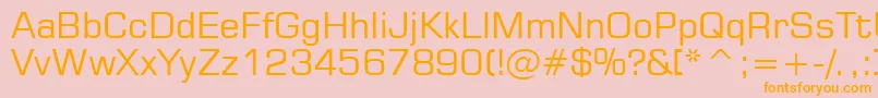 StMicrosquare Font – Orange Fonts on Pink Background