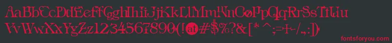 フォントIns – 黒い背景に赤い文字