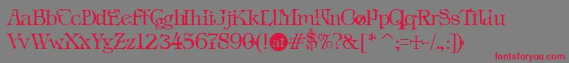 Ins Font – Red Fonts on Gray Background