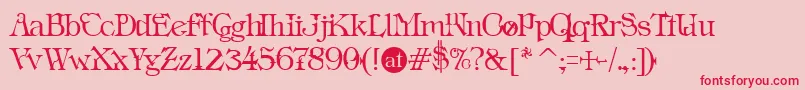 Ins Font – Red Fonts on Pink Background