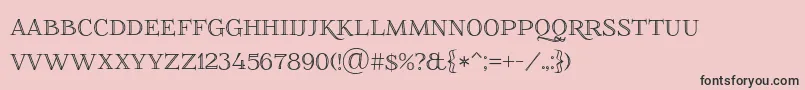 fuente Foglihtenno01 – Fuentes Negras Sobre Fondo Rosa