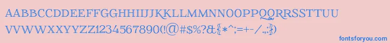 Шрифт Foglihtenno01 – синие шрифты на розовом фоне