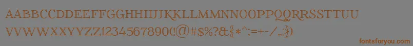 Foglihtenno01-fontti – ruskeat fontit harmaalla taustalla