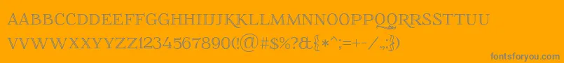 Foglihtenno01-Schriftart – Graue Schriften auf orangefarbenem Hintergrund