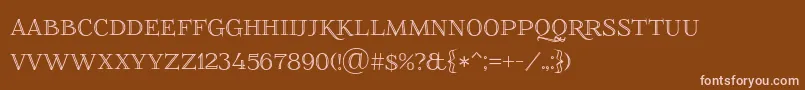 Шрифт Foglihtenno01 – розовые шрифты на коричневом фоне