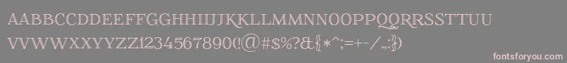 Foglihtenno01 Font – Pink Fonts on Gray Background