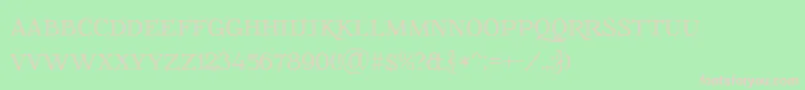 Foglihtenno01 Font – Pink Fonts on Green Background