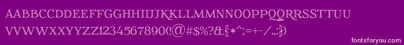 Foglihtenno01 Font – Pink Fonts on Purple Background