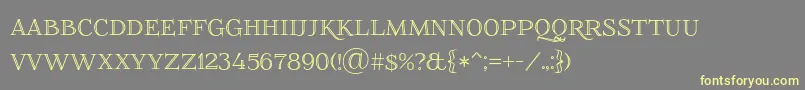 Foglihtenno01 Font – Yellow Fonts on Gray Background