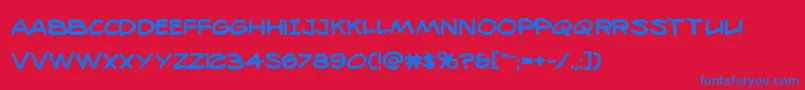 98bottlesbold Font – Blue Fonts on Red Background