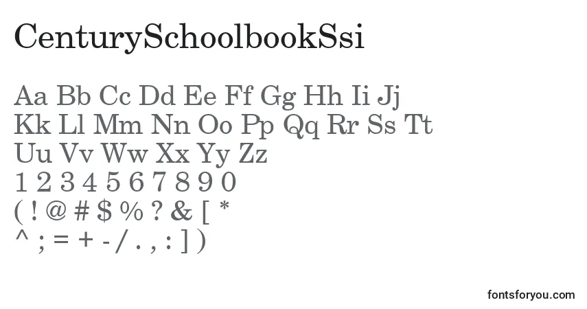characters of centuryschoolbookssi font, letter of centuryschoolbookssi font, alphabet of  centuryschoolbookssi font