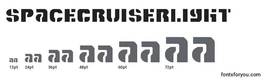 sizes of spacecruiserlight font, spacecruiserlight sizes