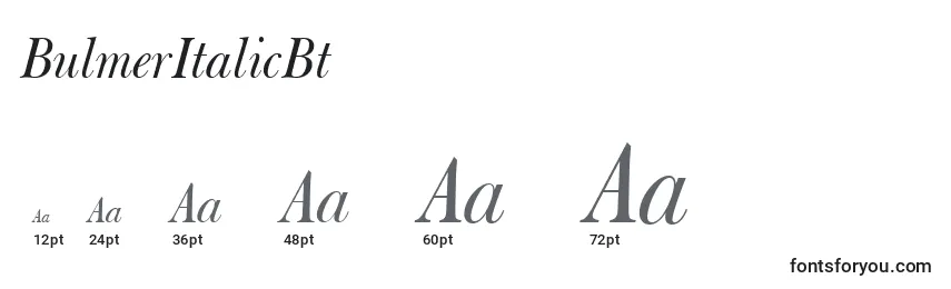 sizes of bulmeritalicbt font, bulmeritalicbt sizes