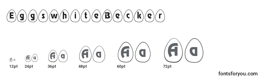 sizes of eggswhitebecker font, eggswhitebecker sizes