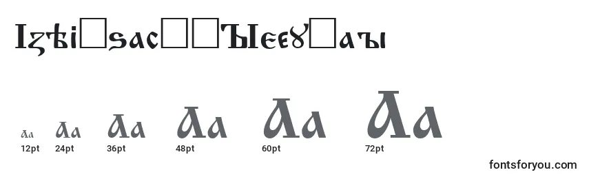 sizes of izhitsacttregular font, izhitsacttregular sizes