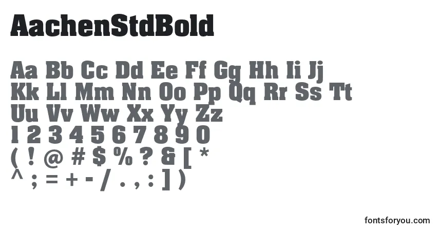 characters of aachenstdbold font, letter of aachenstdbold font, alphabet of  aachenstdbold font