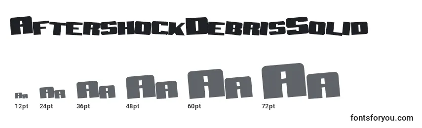 sizes of aftershockdebrissolid font, aftershockdebrissolid sizes