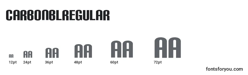 sizes of carbonblregular font, carbonblregular sizes