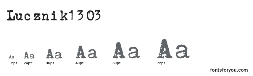 sizes of lucznik1303 font, lucznik1303 sizes