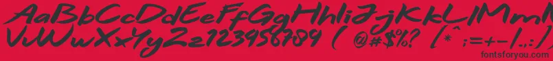 Hitam Font – Black Fonts on Red Background
