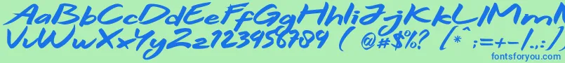 Hitam Font – Blue Fonts on Green Background