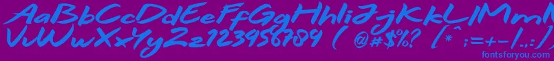 Hitam Font – Blue Fonts on Purple Background