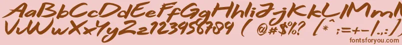 Hitam Font – Brown Fonts on Pink Background