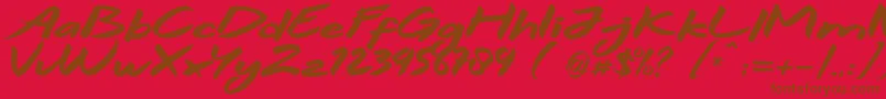 Hitam Font – Brown Fonts on Red Background