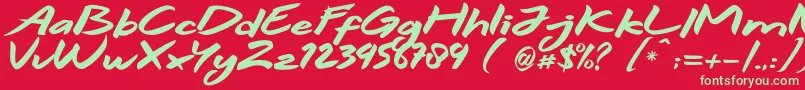 Hitam Font – Green Fonts on Red Background